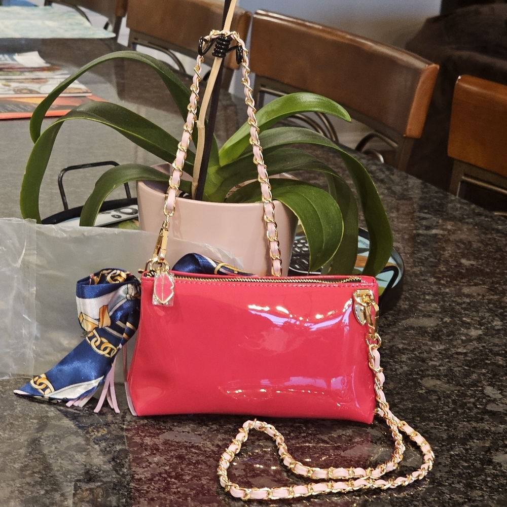 Yves Saint Laurent Pink Patent Leather Bag